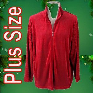 Coldwater Creek Zipper Cardigan Cable Knit Sleeves